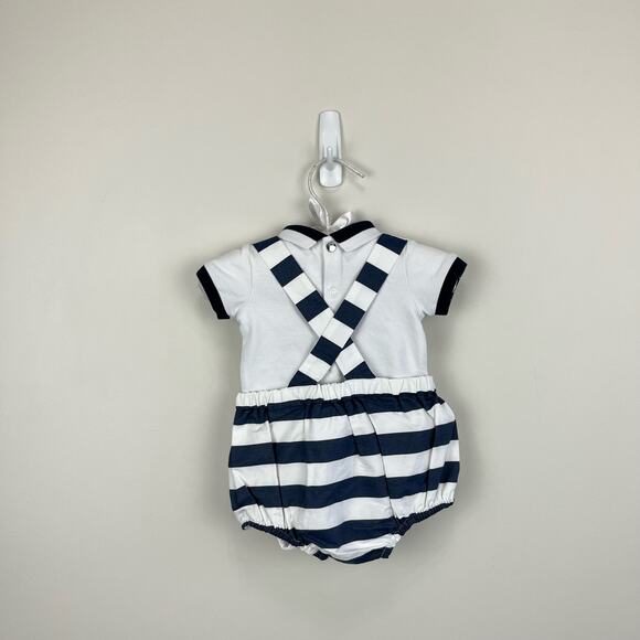Jacadi Paris Striped Bubble Shortall Romper Set 3 Months - Picture 10 of 13